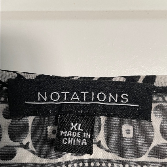 Notations Monochrome Patterned Kimono XL - Picture 3 of 5